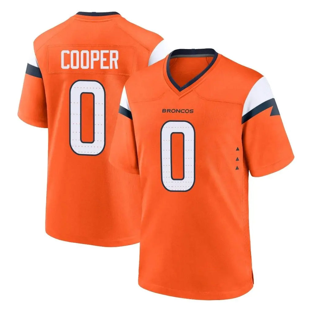 Punc D.Broncos #0 Jonathon Cooper Player Orange Home Game Stitched Jerseys