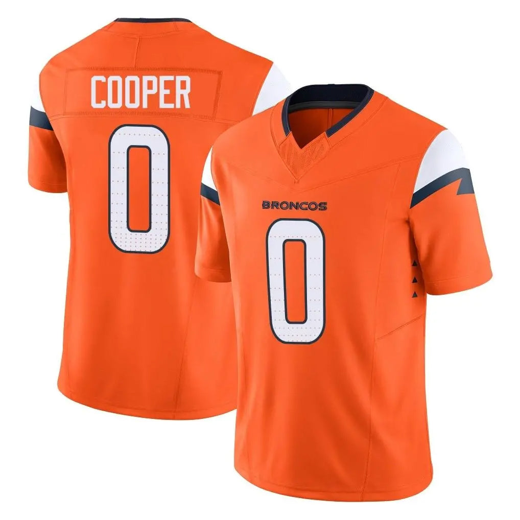 Punc D.Broncos #0 Jonathon Cooper Player Orange Vapor F.U.S.E. Limited Home Game Stitched Jerseys