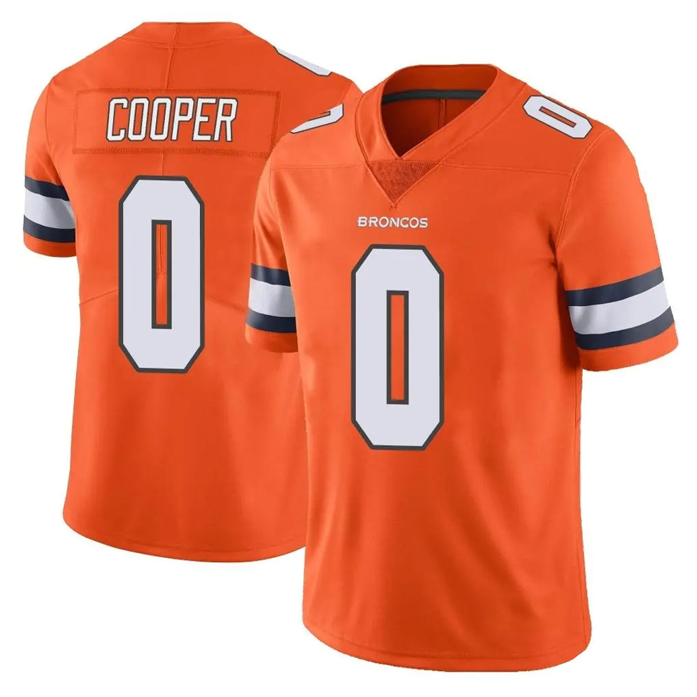 Punc D.Broncos #0 Jonathon Cooper Player Orange Vapor Untouchable Limited Home Game Stitched Jerseys