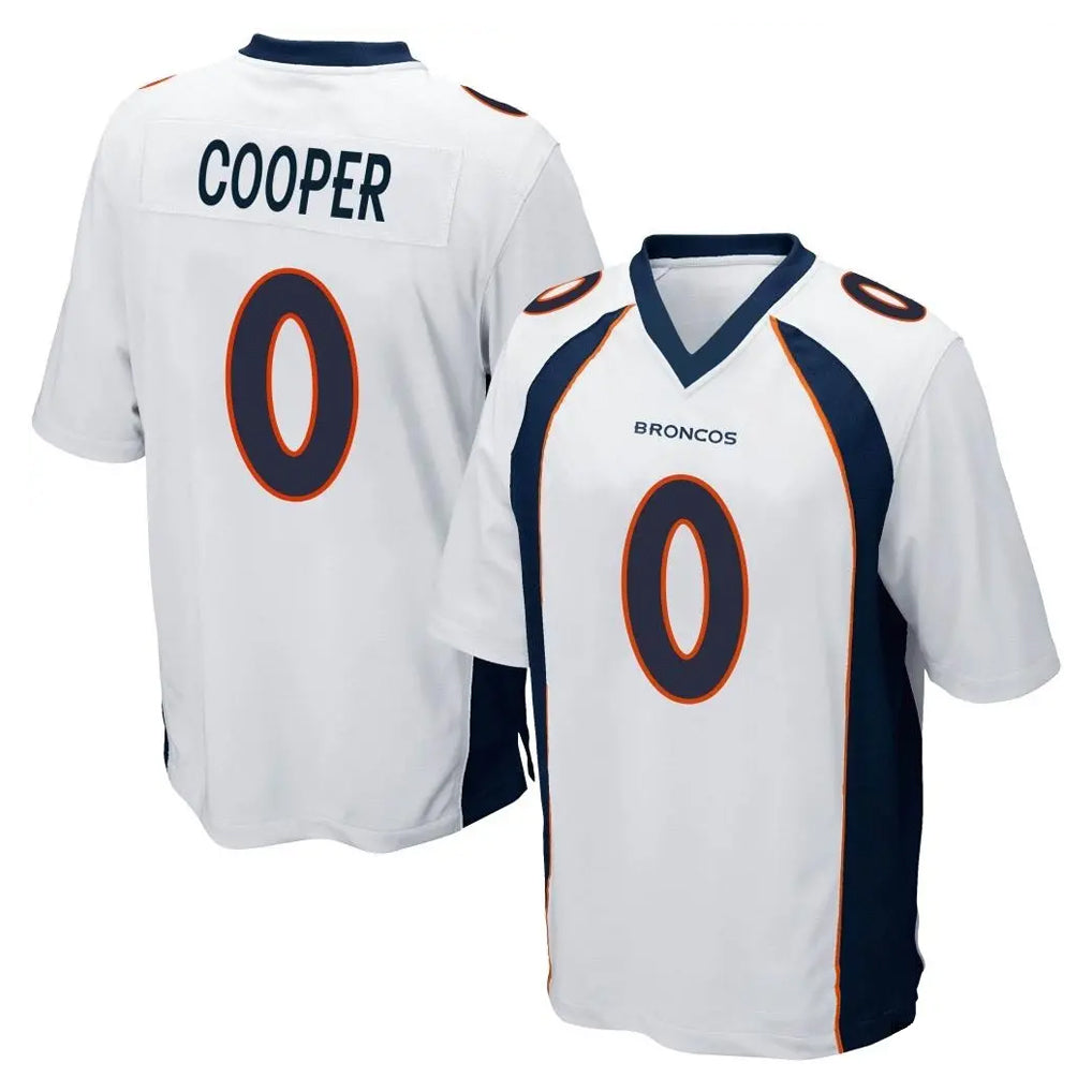 Punc D.Broncos #0 Jonathon Cooper Player White Game Stitched Jerseys