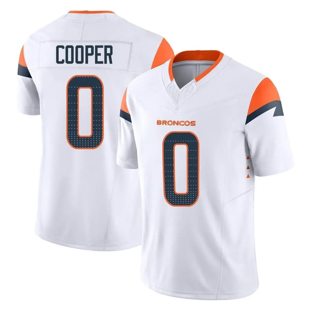 Punc D.Broncos #0 Jonathon Cooper Player White Limited Vapor F.U.S.E. Home Game Stitched Jerseys