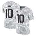 Punc D.Broncos #10 Bo Nix Player Arctic Camo Salute To Service Limited Stitched Jerseys