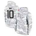 Punc D.Broncos #10 Bo Nix Player Arctic Camo Salute to Service Hoodies Limited Game Stitched Jerseys