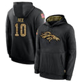 Punc D.Broncos #10 Bo Nix Player Black Salute to Service Pullover Hoodies Limited Stitched Jerseys