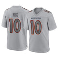 Punc D.Broncos #10 Bo Nix Player Gray Atmosphere Fashion Limited Game Stitched Jerseys