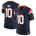 Punc D.Broncos #10 Bo Nix Player Navy Vapor F.U.S.E. Limited Stitched Jerseys
