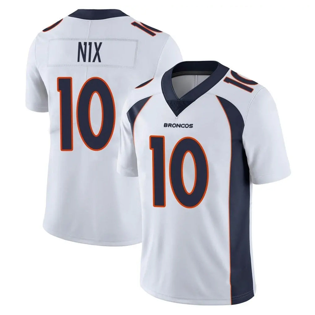 Punc D.Broncos #10 Bo Nix Player White Vapor Untouchable Limited Home Game Stitched Jerseys