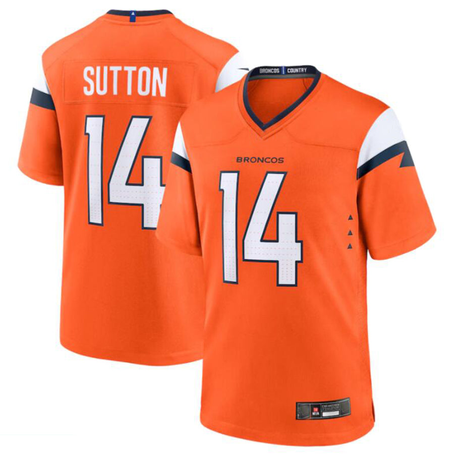 Punc D.Broncos #14 Courtland Sutton Orange Game Jersey American Stitched  Jerseys