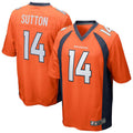 Punc D.Broncos #14 Courtland Sutton Orange Replica Game Stitched Jerseys