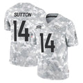 Punc D.Broncos #14 Courtland Sutton Player Arctic Camo Salute To Service Limited Stitched Jerseys