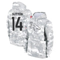 Punc D.Broncos #14 Courtland Sutton Player Arctic Camo Salute to Service Hoodies Limited Game Stitched Jerseys