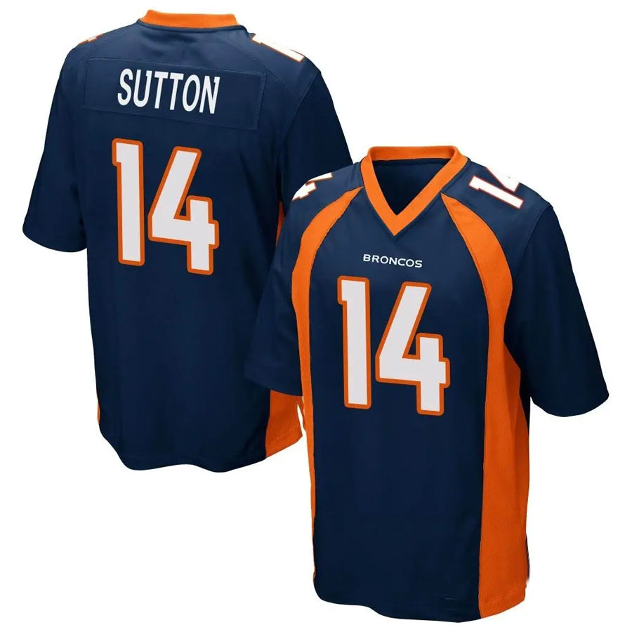 Punc D.Broncos #14 Courtland Sutton Player Navy Game Stitched Jerseys