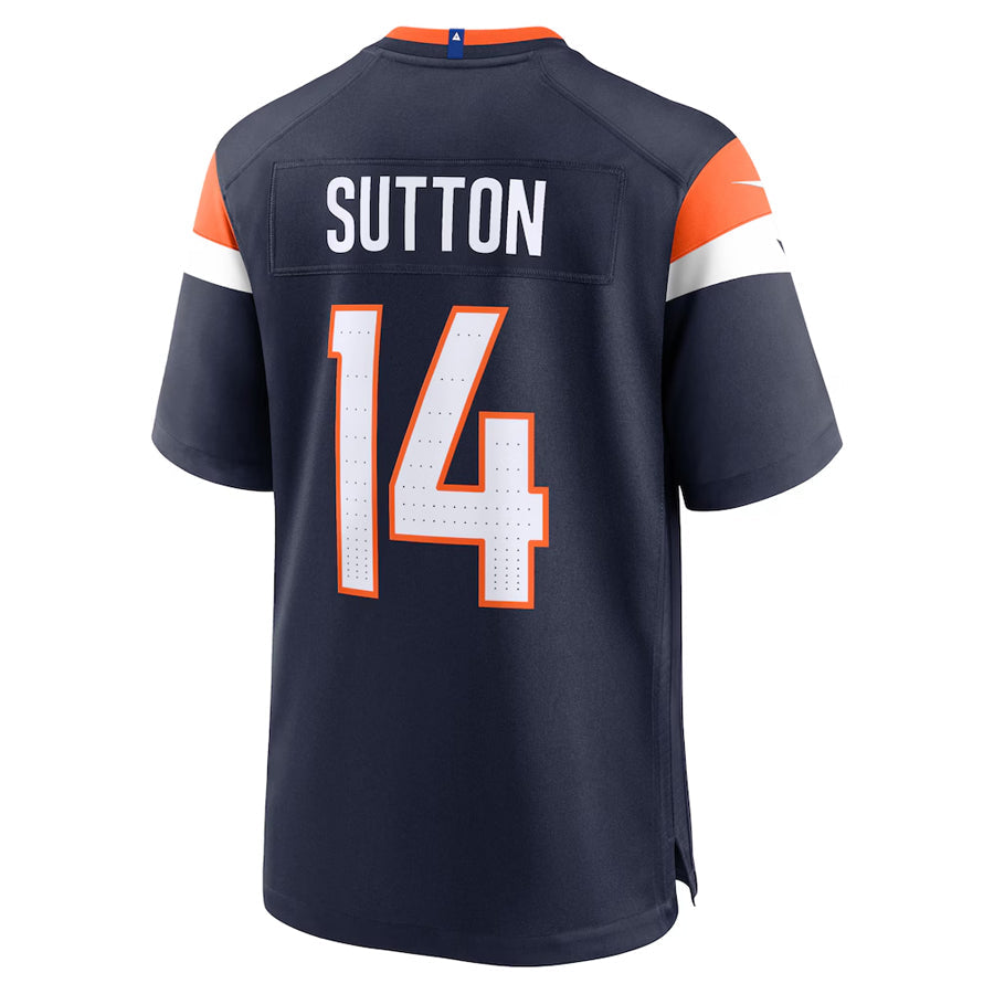 Punc D.Broncos #14 Courtland Sutton Player Navy Home Game Stitched Jerseys