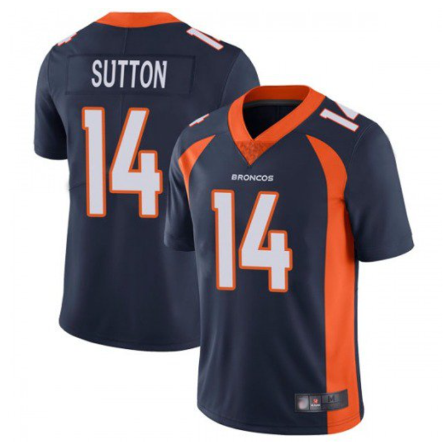 Punc D.Broncos #14 Courtland Sutton Player Navy Limited Stitched Jerseys