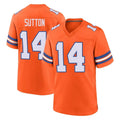 Punc D.Broncos #14 Courtland Sutton Player Orange Alternate Collection Throwback Game Stitched Jerseys