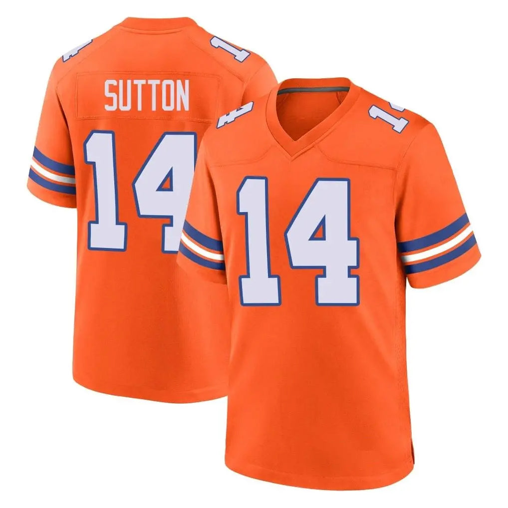 Punc D.Broncos #14 Courtland Sutton Player Orange Alternate Collection Throwback Game Stitched Jerseys