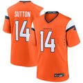 Punc D.Broncos #14 Courtland Sutton Player Orange Home Replica Game Stitched Jerseys