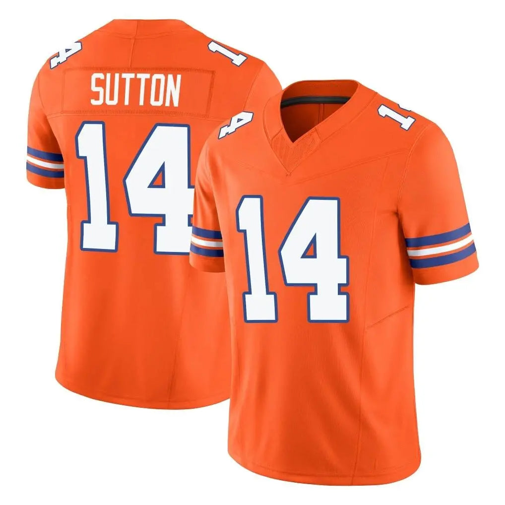 Punc D.Broncos #14 Courtland Sutton Player Orange Limited Alternate Vapor F.U.S.E. Throwback Game Stitched Jerseys