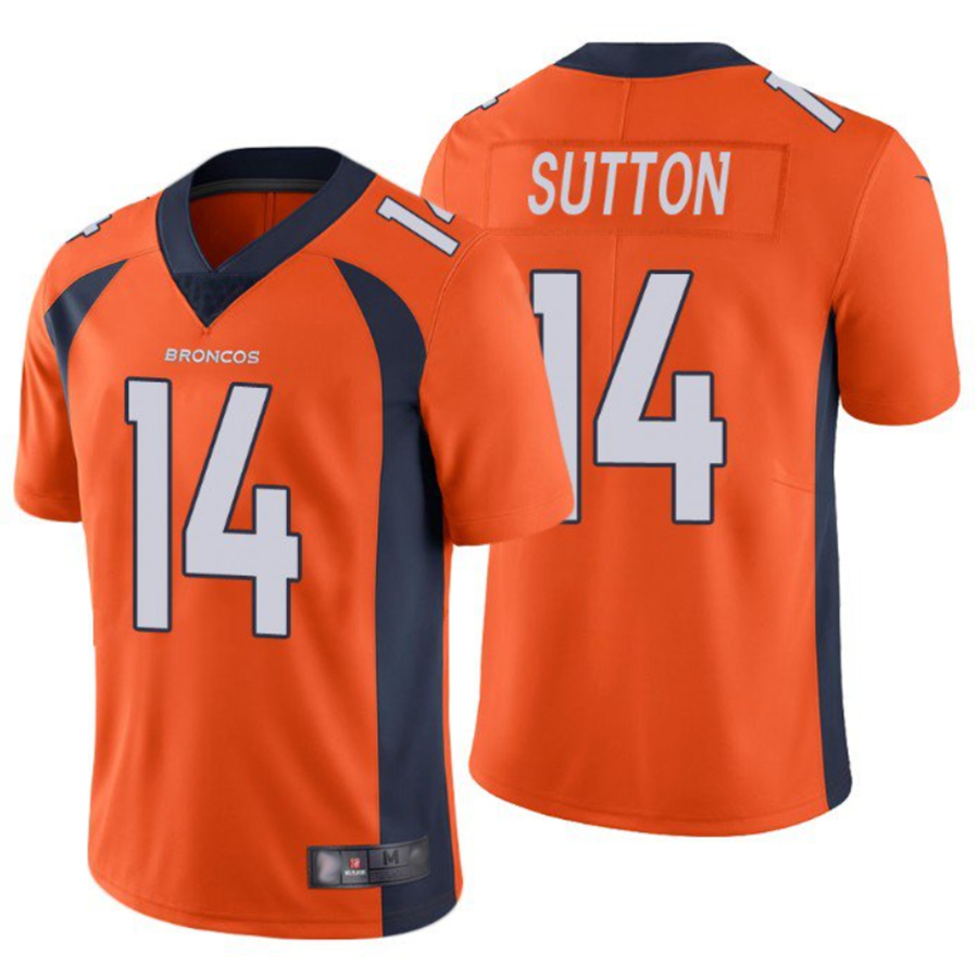 Punc D.Broncos #14 Courtland Sutton Player Orange Limited Stitched Jerseys