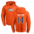 Punc D.Broncos #14 Courtland Sutton Player Orange Pullover Hoodie Limited Stitched Jerseys
