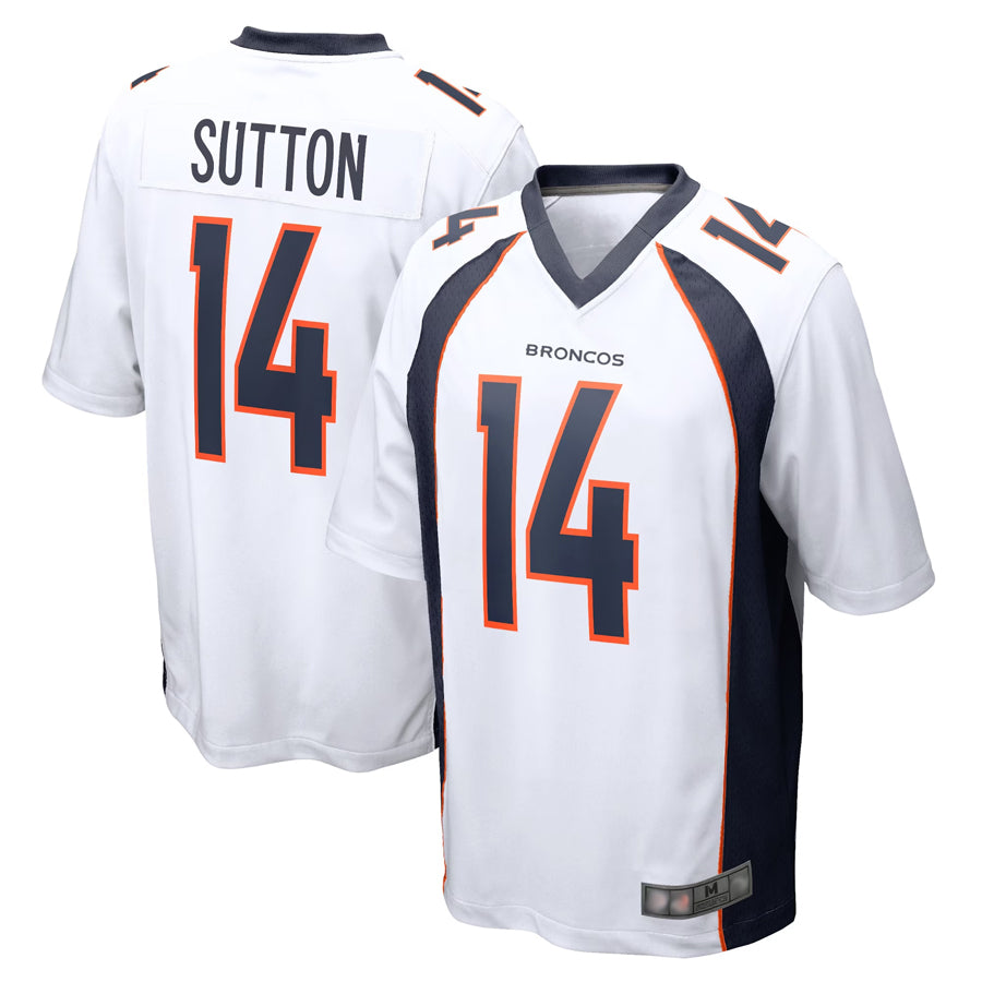 Punc D.Broncos #14 Courtland Sutton Player White Game Stitched Jerseys