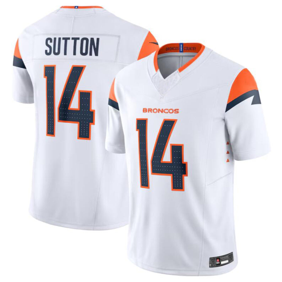 Punc D.Broncos #14 Courtland Sutton White Vapor F.U.S.E. Limited Jersey American Stitched Jerseys