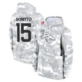 Punc D.Broncos #15 Nik Bonitto Player Arctic Camo Salute to Service Hoodies Limited Game Stitched Jerseys