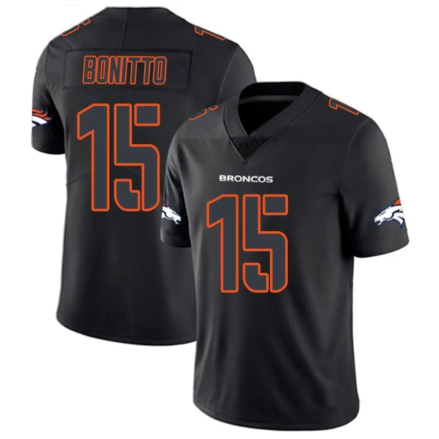 Punc D.Broncos #15 Nik Bonitto Player Limited Black Impact Stitched Jerseys