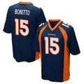 Punc D.Broncos #15 Nik Bonitto Player Navy Game Stitched Jerseys