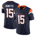 Punc D.Broncos #15 Nik Bonitto Player Navy Vapor F.U.S.E. Limited Stitched Jerseys
