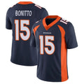 Punc D.Broncos #15 Nik Bonitto Player Navy Vapor Untouchable Limited Game Stitched Jerseys