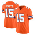 Punc D.Broncos #15 Nik Bonitto Player Orange Limited Alternate Vapor F.U.S.E. Throwback Game Stitched Jerseys