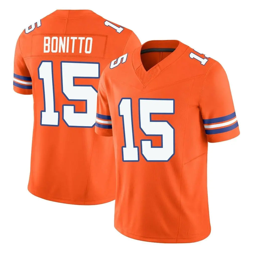 Punc D.Broncos #15 Nik Bonitto Player Orange Limited Alternate Vapor F.U.S.E. Throwback Game Stitched Jerseys