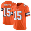 Punc D.Broncos #15 Nik Bonitto Player Orange Vapor Untouchable Limited Home Game Stitched Jerseys