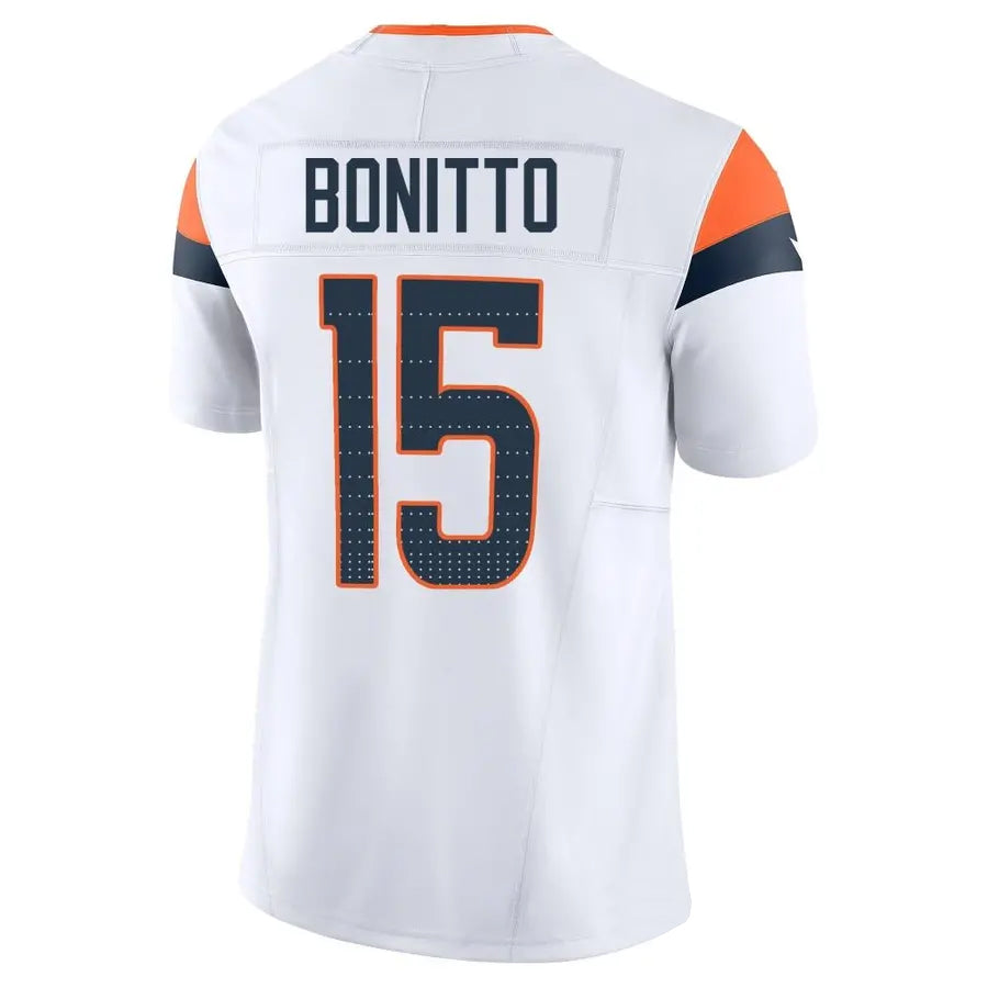 Punc D.Broncos #15 Nik Bonitto Player White Vapor F.U.S.E. Limited Stitched Jerseys