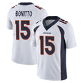 Punc D.Broncos #15 Nik Bonitto Player White Vapor Untouchable Limited Home Game Stitched Jerseys