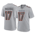 Punc D.Broncos #17 Jaylen Waddle Player Gray Atmosphere Fashion Limited Game Stitched Jerseys