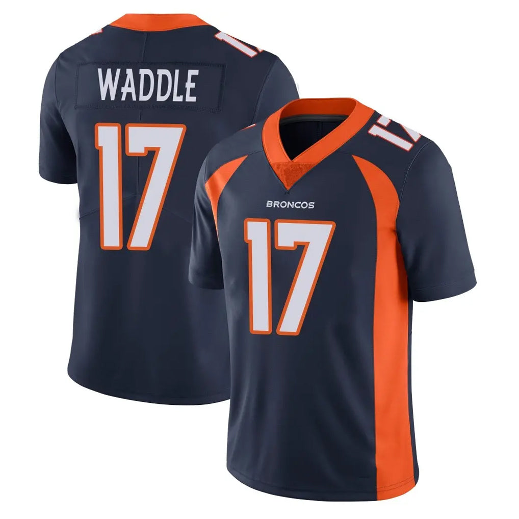 Punc D.Broncos #17 Jaylen Waddle Player Navy Vapor Untouchable Limited Game Stitched Jerseys