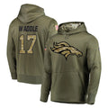 Punc D.Broncos #17 Jaylen Waddle Player Olive Salute to Service Pullover Hoodies Home Game Stitched Jerseys