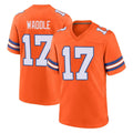 Punc D.Broncos #17 Jaylen Waddle Player Orange Alternate Collection Throwback Game Stitched Jerseys