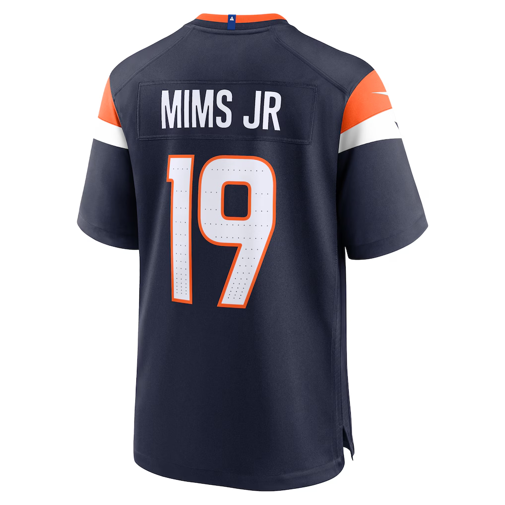 Punc D.Broncos #19 Marvin Mims Jr Navy Alternate Game Stitched Jerseys