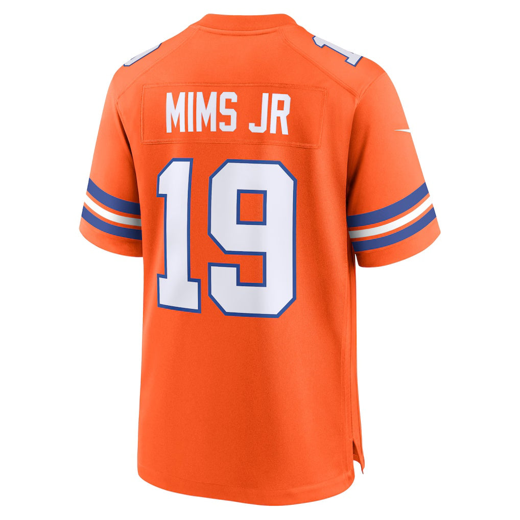 Punc D.Broncos #19 Marvin Mims Jr Orange Mile High Collection 1977 Throwback Player Game Stitched Jerseys