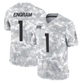 Punc D.Broncos #1 Evan Engram Player Arctic Camo Salute To Service Limited Stitched Jerseys