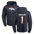 Punc D.Broncos #1 Evan Engram Player Navy Pullover Hoodie Limited Stitched Jerseys