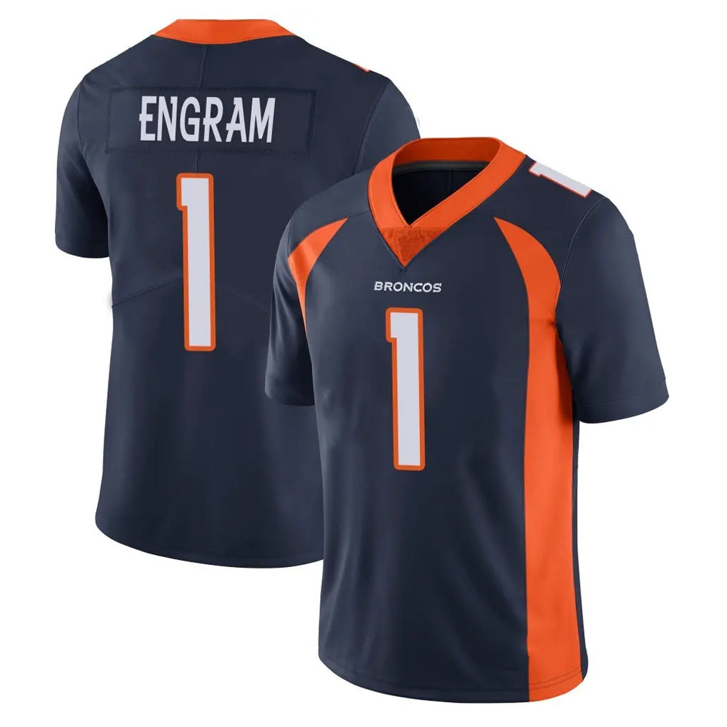Punc D.Broncos #1 Evan Engram Player Navy Vapor Untouchable Limited Game Stitched Jerseys