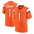 Punc D.Broncos #1 Evan Engram Player Orange Home Game Stitched Jerseys