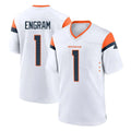 Punc D.Broncos #1 Evan Engram Player White Home Game Stitched Jerseys