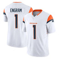 Punc D.Broncos #1 Evan Engram Player White Limited Vapor F.U.S.E. Home Game Stitched Jerseys
