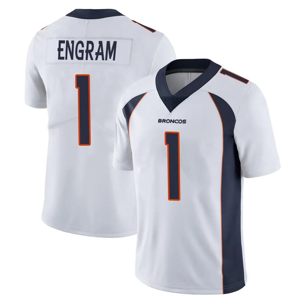 Punc D.Broncos #1 Evan Engram Player White Vapor Untouchable Limited Home Game Stitched Jerseys