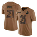 Punc D.Broncos #21 Riley Moss Player Brown Salute To Service Limited Stitched Jerseys